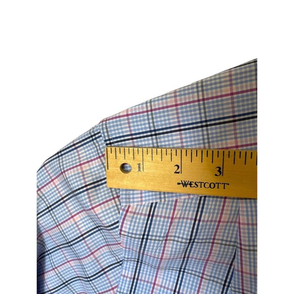 Bonobos Blue Plaid Pattern Men's 17-36 Stretch Slim Fit - Picture 6 of 13